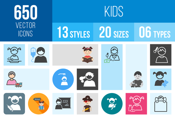 650 Kids Icons