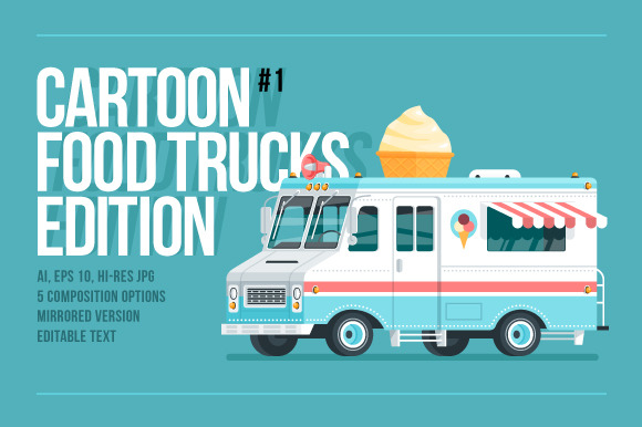 Cartoon Food Truck Ice Cream Cartoon Food Truck Ice Cream