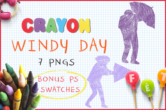 Crayon Windy Day