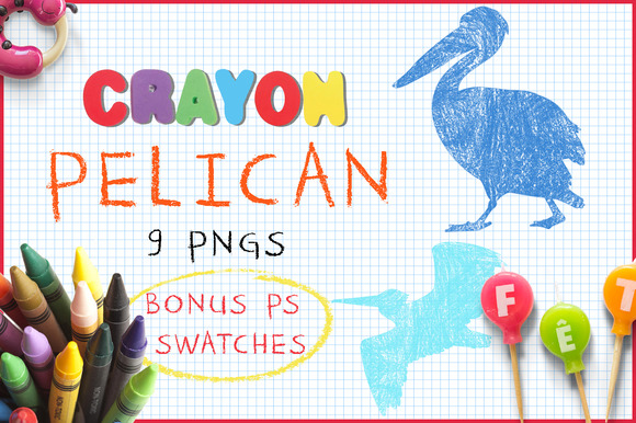 Crayon Pelican