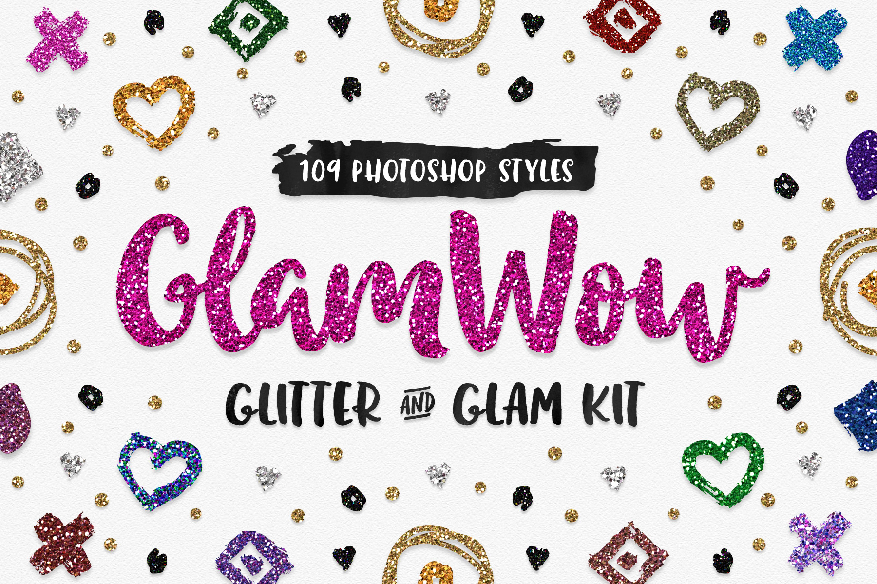 Glamwow Glitter And Sparkle Kit ~ Layer Styles On Creative Market