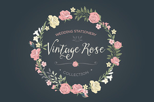 Vintage Rose wedding set
