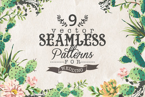 9 Vector seamless patterns