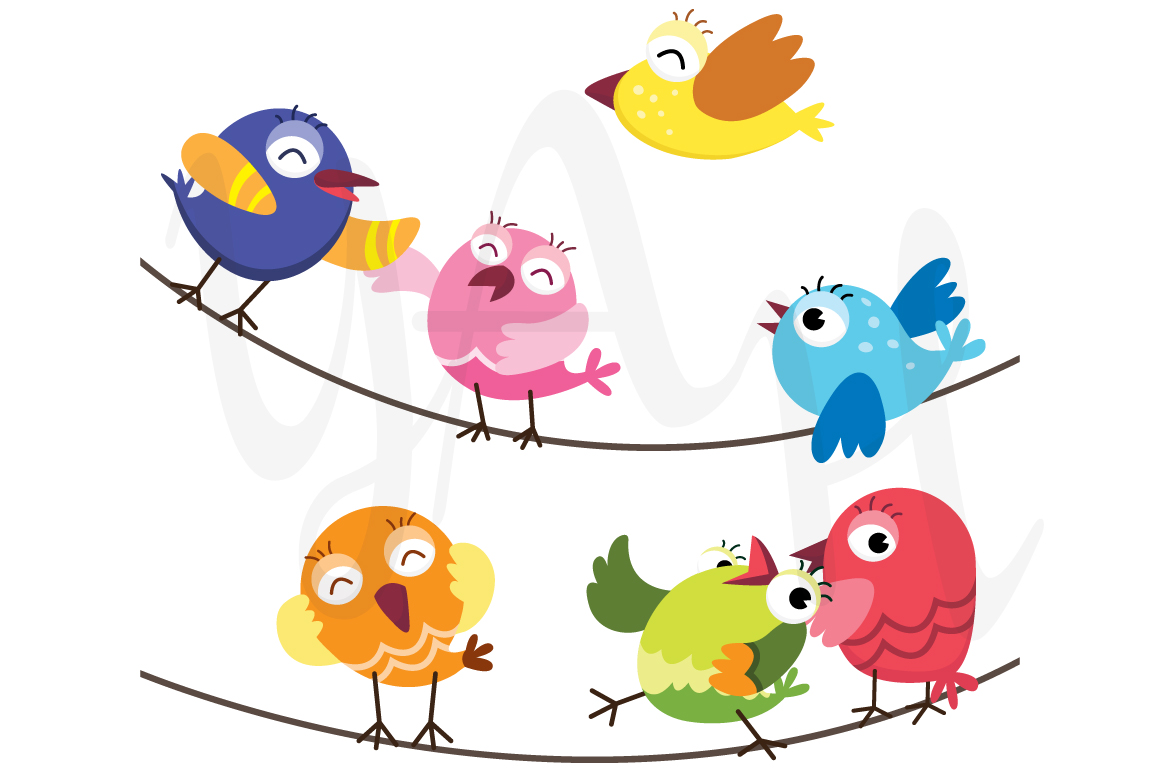 Colorful Happy Birds ~ Illustrations on Creative Market