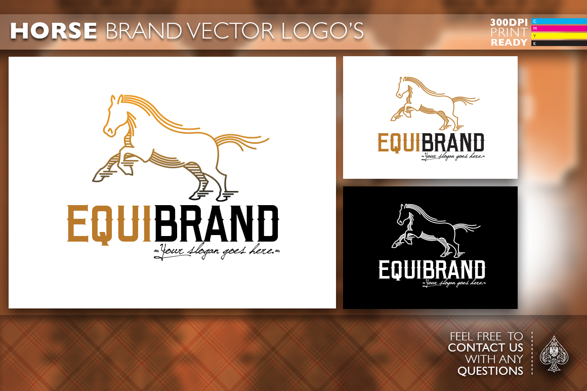 Western Horse Brand Promo Kit Logo Templates on Creative Market