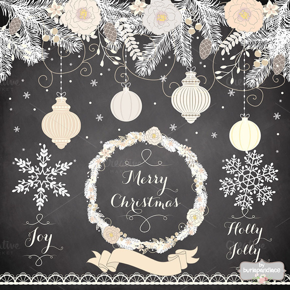 Chalboard/vintage christmas - Illustrations - 1