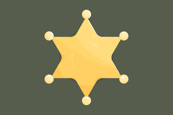 Blank Golden Sheriff Star Blank Golden Sheriff Star