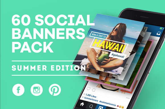 Social Media Banner (Summer) - Web Elements