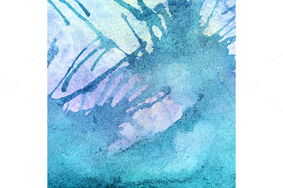 Watercolor Turquoise Cyan Texture