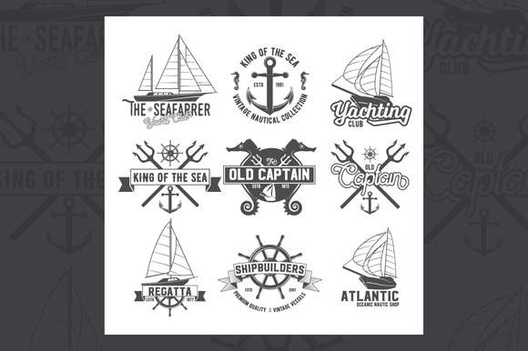 Yacht Club Badges Logos And Labels Yacht Club Badges Logos And Labels