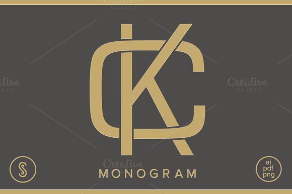 Template - CK Monogram KC Monogram » Designtube - Creative Design Content