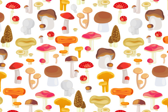 Mushroom Forest Seamless Pattern Mushroom Forest Seamless Pattern