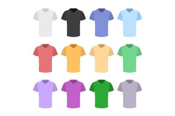 Plain T-shirt Color Template Set Plain T-shirt Color Template Set
