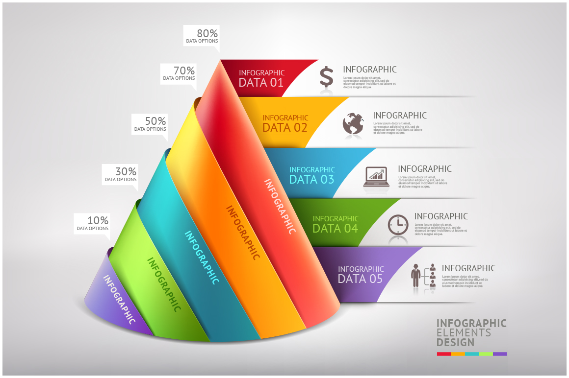 Business Cone Infographic Template ~ Presentation ...
