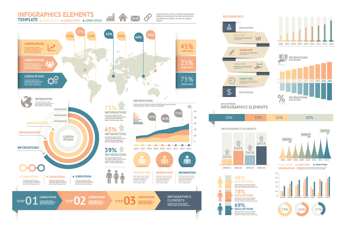 modern infographic element template