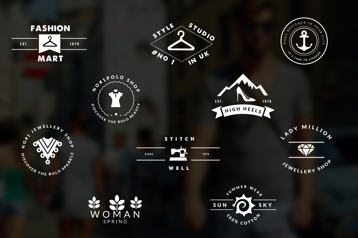 30 Vintage Fashion Logo / Badges Set ~ Logo Templates on ...