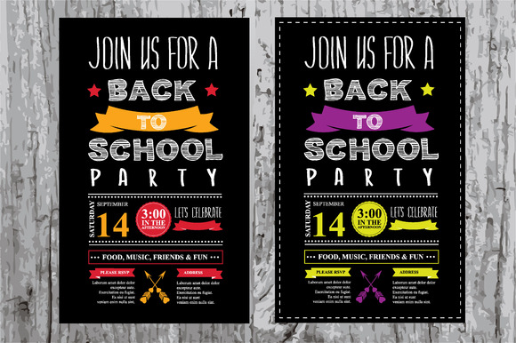 Back To School Birthday Party Invitations 7