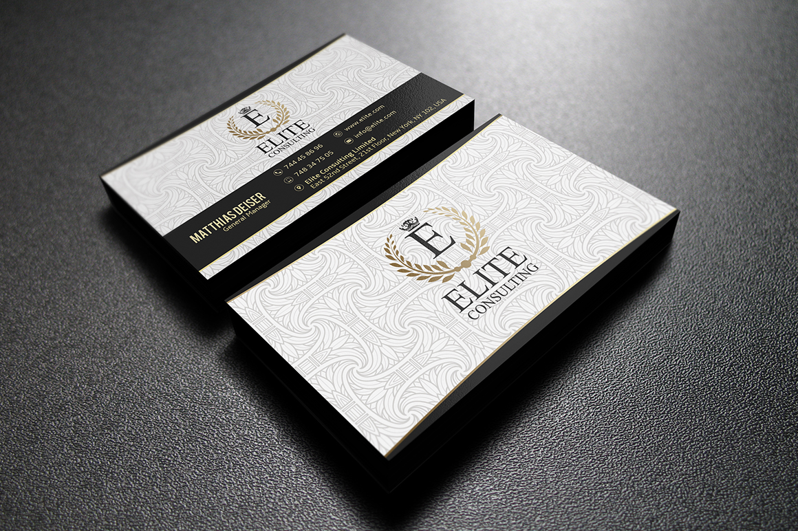 Gold And White Business Card ~ Business Card Templates on Creative Market