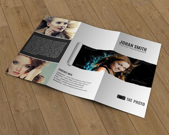 Trifold brochure for photography-V50 ~ Brochure Templates on Creative ...