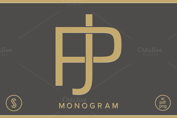 JP Monogram PJ Monogram JP Monogram PJ Monogram