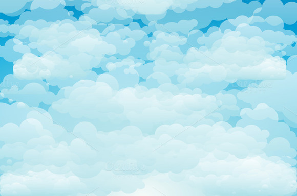 Blue Sky With Clouds Vector