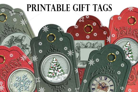 Vintage Christmas Tags Template » Designtube - Creative Design Content