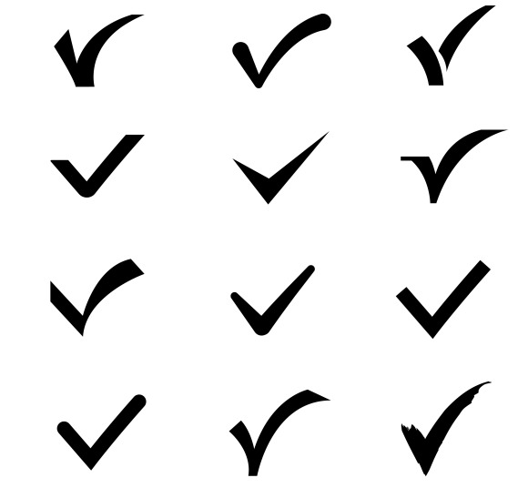 Confirm Tick Mark Vector Icons Set Confirm Tick Mark Vector Icons Set