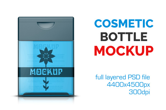 Clear Cosmetic Bottle Mockup Vol 3