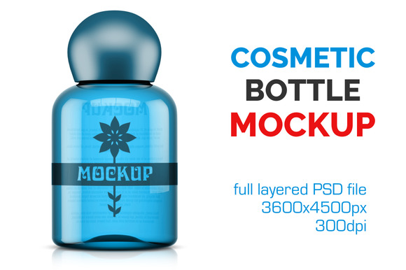 Clear Cosmetic Bottle Mockup Vol 4
