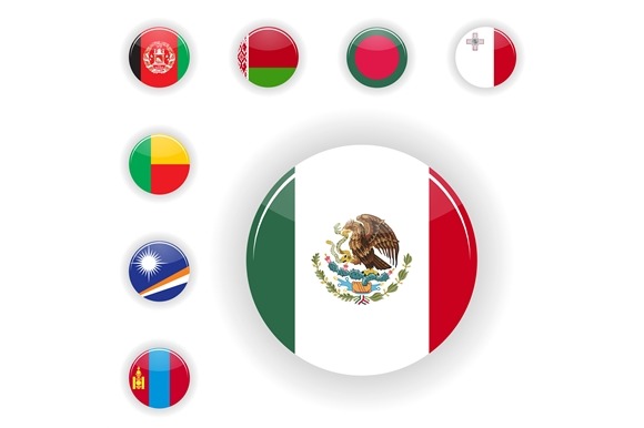 Flags Set Of The World Flags Set Of The World