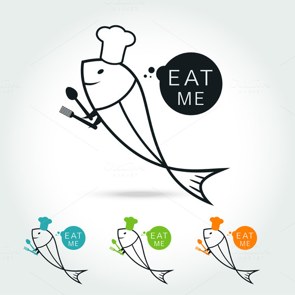 Chef Fish Logo Chef Fish Logo