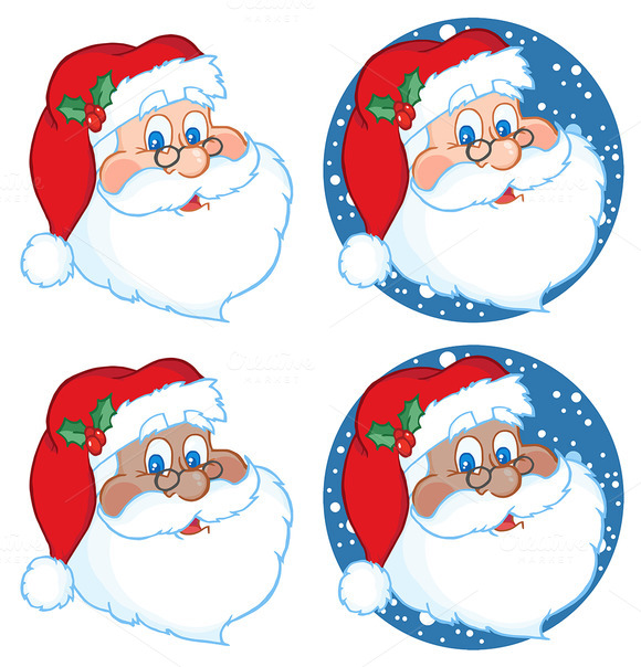 Santa Face Templets » Designtube - Creative Design Content