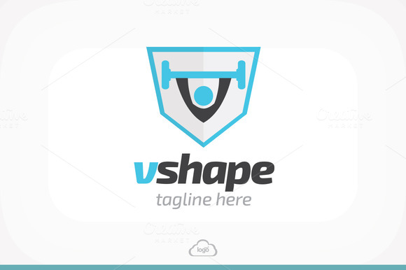 Vshape Gym Logo Template
