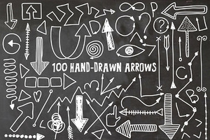100 Hand drawn arrows