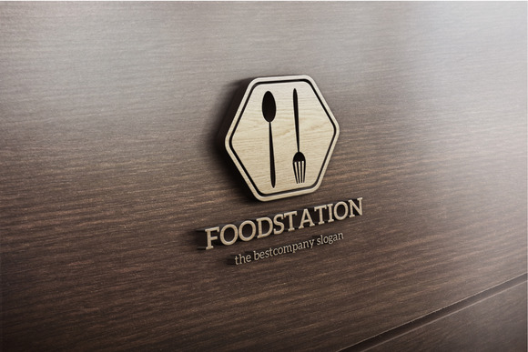 logo punedesign by 01 mockup - Station Food ~ Market Logo Creative Templates on