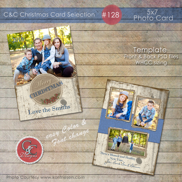 Christmas Photo Card Selection #128 ~ Card Templates on Creative Market