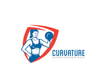 Womans Gym Curves ~ Logo Templates on Creative Market