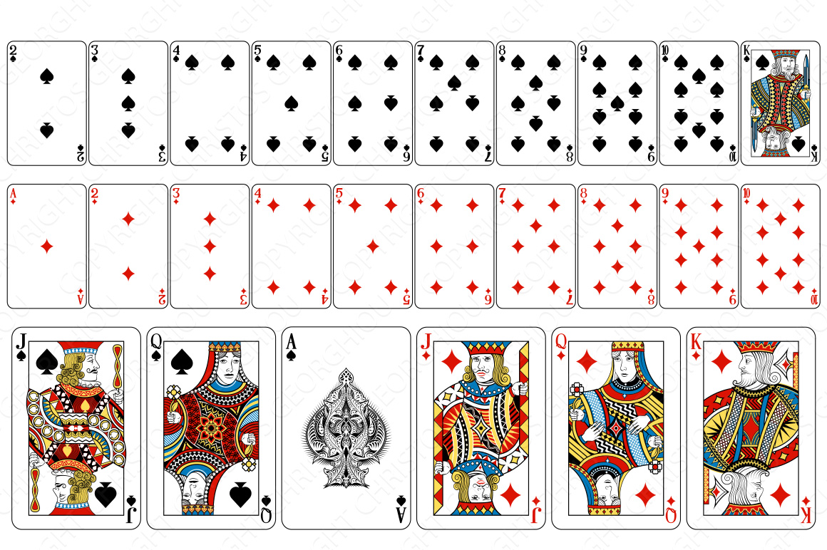 Playing cards complete original deck ~ Illustrations on Creative Market