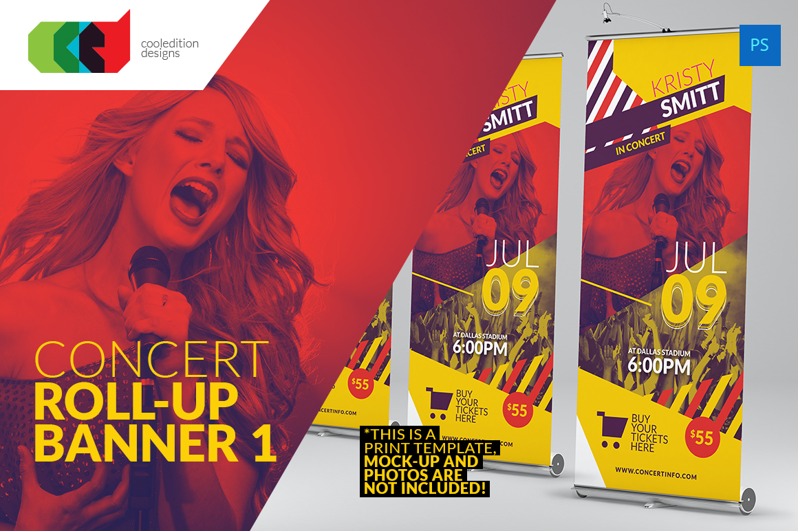 Concert Roll Up Banner 1 Flyer Templates on Creative 
