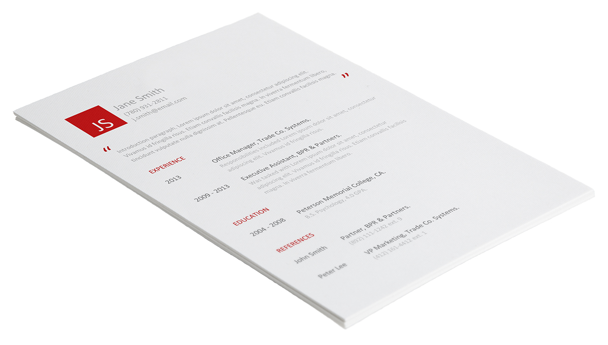 block resume samples