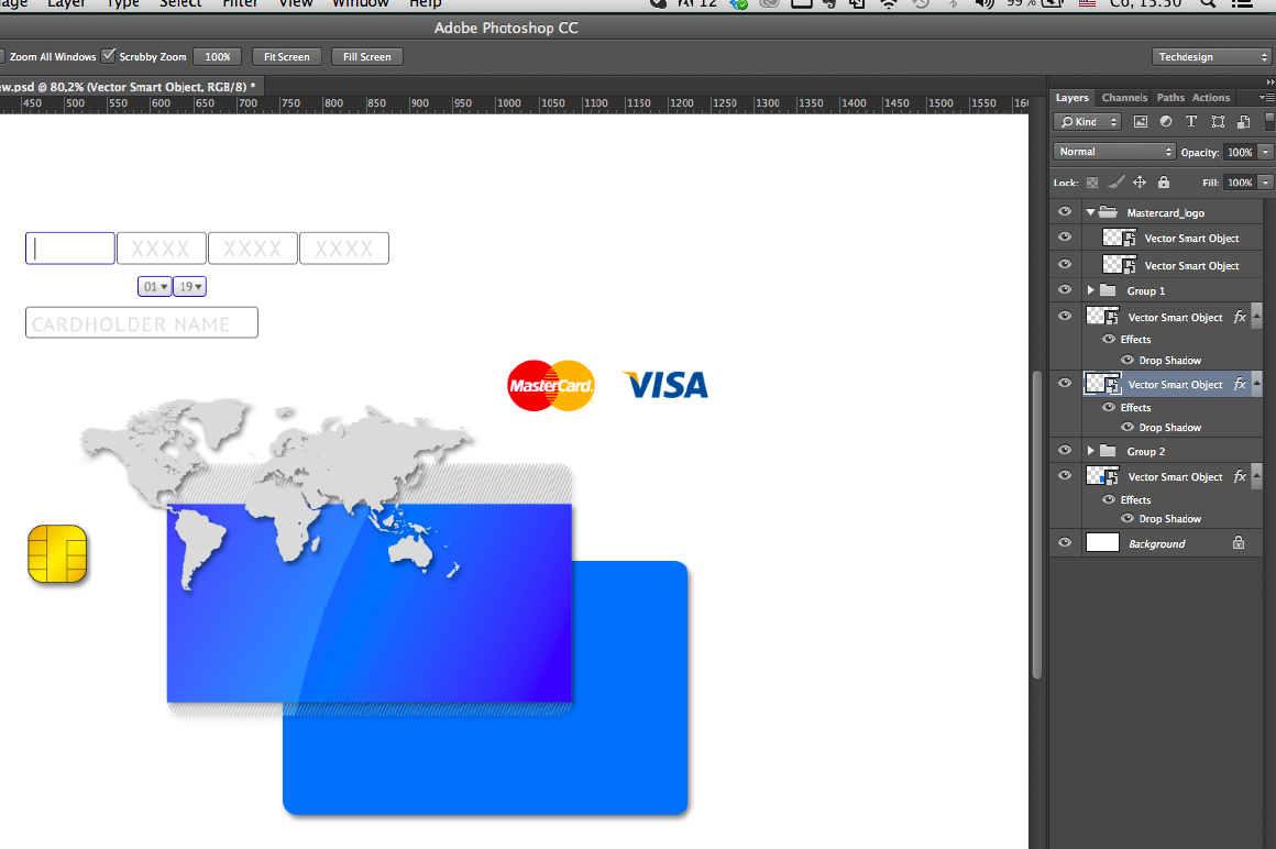 Web form - credit card elements ~ Web Elements on Creative Market