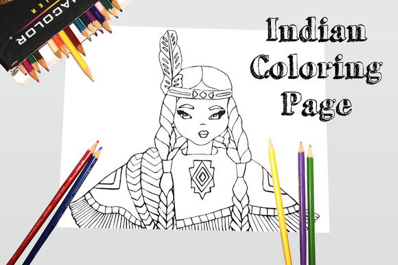 Indian Coloring Page Indian Coloring Page