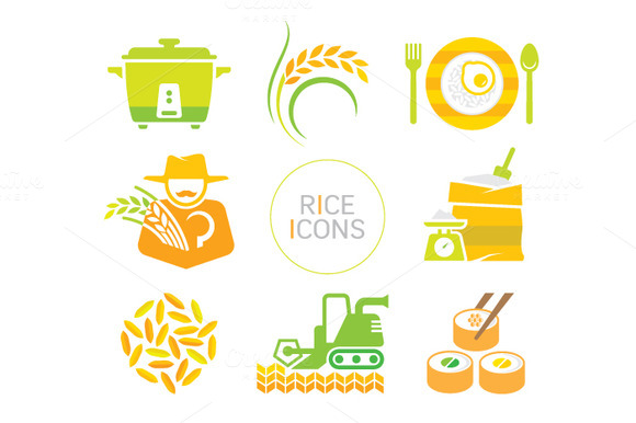 Rice Icon Set