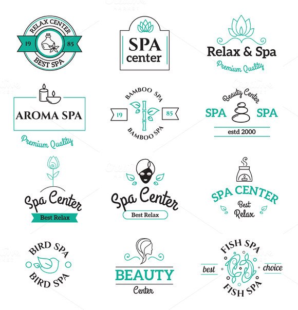 Spa Beauty And Body Care Vector Logo Spa Beauty And Body Care Vector Logo