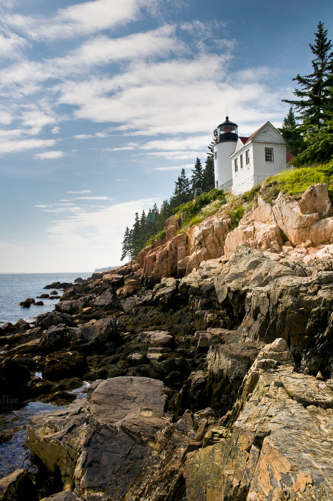 Bass Harbor Head Lighthouse ~ Nature Photos on Creative Market