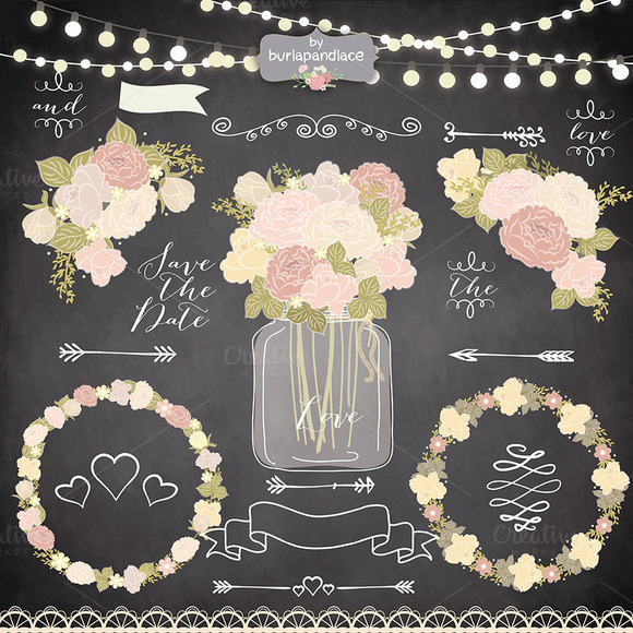 free chalkboard flower clipart - photo #4