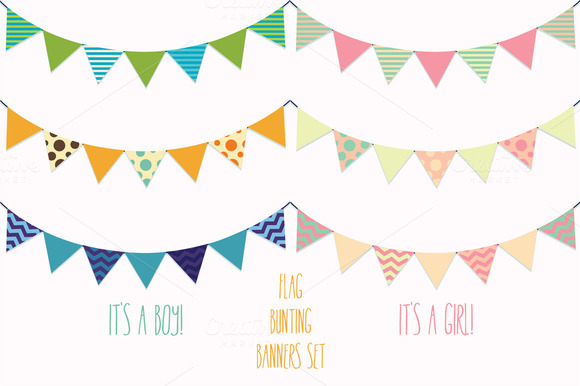 banner triangle shower baby Banners, Bunt Flag