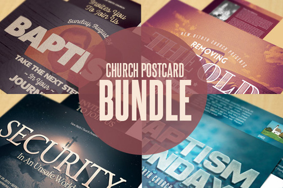 Church Postcard Templates Bundle ~ Invitation Templates on Creative Market