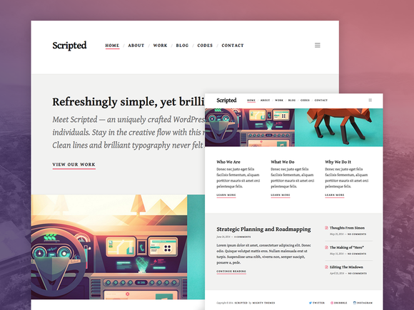 Scripted WordPress Theme