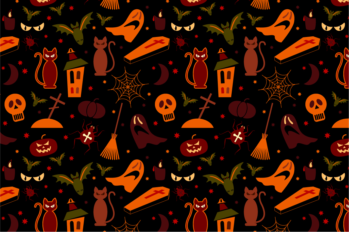 2 Halloween Seamless Pattern Patterns On Creative Market 2 Halloween Seamless Pattern Patterns On Creative Market